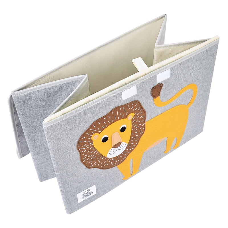 CLCROBD Foldable Large Kids Toy Chest with Flip-Top Lid, Collapsible Fabric Animal Toy Storage Organizer/Bin/Box/Basket/Trunk for Toddler, Children and Baby Nursery (Lion) - Image 4